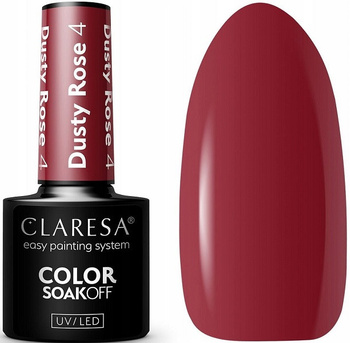 Claresa Lakier Hybrydowy Dusty Rose 4 Czerwień 5g