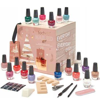 Technic Kalendarz Adwentowy Zestaw Prezentowy 24 Kosmetyków Do Paznokci USZKODZONE OPAKOWANE