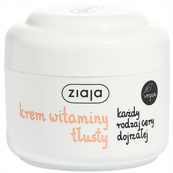 Ziaja Tłusty Odżywczy Krem Do Twarzy z Witaminą E F i D-Pantenolem 50ml
