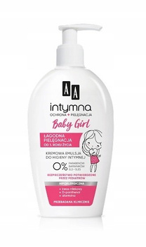 AA Intymna Baby Girl 0% Emulsja Do Higieny Intymnej Łagodna Od 1 Roku Życia 300ml