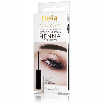 Delia Eyebrow Expert Ekspresowa Henna Do Brwi w Pędzelku 4.0 Brązowy 6ml