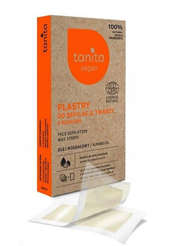Tanita Vegan 12 Plastry z Woskiem Do Depilacji Twarzy Olej Migdałowy