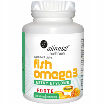 Aliness Fish Omega 3 Forte 500/250mg EPA DHA Estry Suplement Diety 60 Kaps