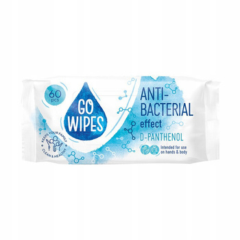 GoWipes Nawilżane Chusteczki dla Dzieci Antybakteryjne D-Panthenol 60 Sztuk