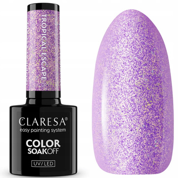 Claresa Lakier Hybrydowy Do Paznokci Tropical Escape 8 Brokatowa Lawenda 5g