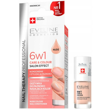 Eveline Nail Therapy 6w1 Wzmacniająca Odżywka Do Paznokci Beż Nude 5ml