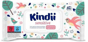 Kindii Chusteczki Nawilżane Sensitive 60 Sztuk