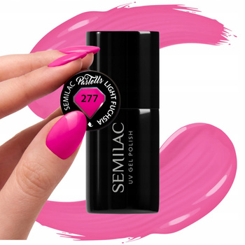 Semilac Lakier Hybrydowy Do Paznokci PasTells Light Fuchsia 277 Róż 7ml