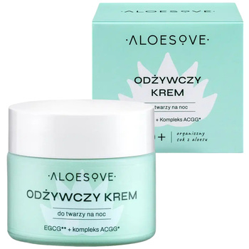 Aloesove Bio Odżywczy Krem Do Twarzy Na Noc Sok z Aloesu Koenzym Q10 50ml