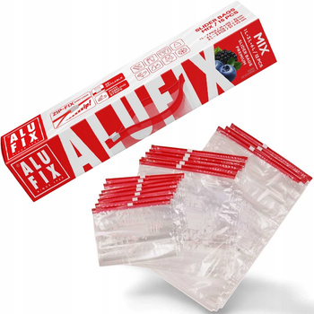 AluFix ZIP-FIX Worki Strunowe Woreczki z Suwakiem Mix Rozmiarów 15 sztuk