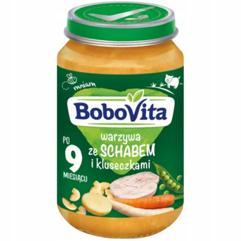 Bobovita Obiadek Dla Dzieci Ze Schabem i Kluseczkami Po 9 Miesiącu 190g