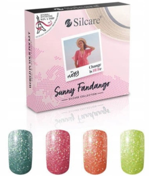 SILCARE ZESTAW LAKIER HYBRYDOWY SUNNY FANDANGO x4