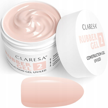 Claresa Rubber Gel Żel Konstrukcyjny Kauczukowy 2 Ciepły Jasny Róż 12g