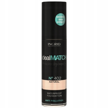 Ingrid Ideal Match Wodoodporny Matujący Podkład Do Twarzy 402 Natural 30ml