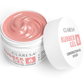 Claresa Rubber Gel Żel Konstrukcyjny Kauczukowy UV/LED 6 Ciepły Róż 45g