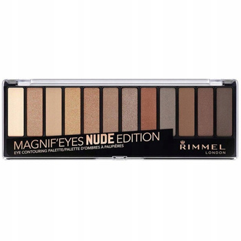 Rimmel Magnif Eyes Paleta Cieni Do Powiek Brązy Beż Nude Edition 12 Odcieni