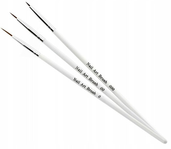 Zestaw Pędzelków Do Zdobień Włosie Naturalne 3szt