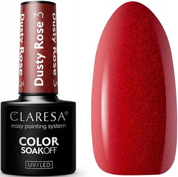 Claresa Lakier Hybrydowy Dusty Rose 3 Czerwień Red