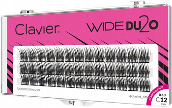 Clavier Natural Rzęsy Kępki Wide DU2O 10mm x 60