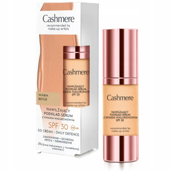 Cashmere DD Nawilżający i Matujący Podkład Serum SPF 30 Warm Beige 30ml