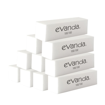 eVanda Blok Polerski 100/100 Zestaw 10 Sztuk