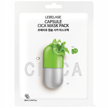 Lebelage Dr Capsule Cica Regeneruj膮ca Maseczka Do Twarzy w P艂achcie 28ml
