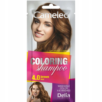 Delia Cameleo Szampon Koloryzujący 4-6 Myć Szamponetka 4.0 Brąz 40ml