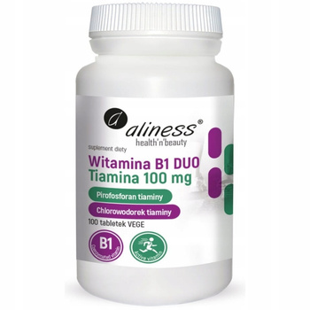 Aliness Witamina B1 Tiamina 100 mg Układ Nerwowy Serce Koncentracja 100 Tab