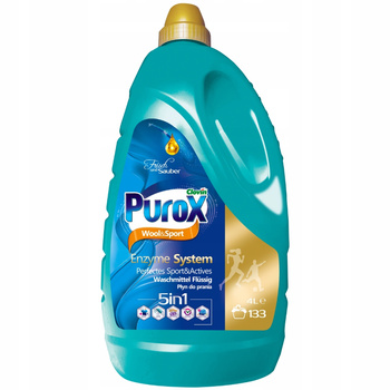 Purox Enzyme System 5w1 Płyn Do Prania Wełny Ubrań Sportowych 133 Cykle 4L
