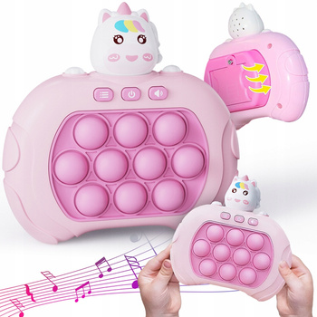 CoolStaff Gra Dla Dzieci Pop It Elektroniczna Zręcznościowa Jednorożec Różowa Dźwięk