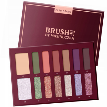 Brush Up! By Maxineczka Glam Matt Paleta Cien Do Powiek Mix Wykończeń 21g