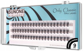 SUNONE Sztuczne Rzęsy Jedwabne Kępki 9mm 60szt/C
