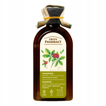 Green Pharmacy Szampon Do Włosów Żeń Szeń Marokański Olej Miętowy 350ml