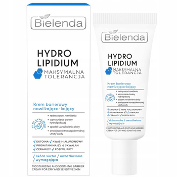 Bielenda Hydro Lipidium Barierowy Kojąco Nawilżający Krem Do Twarzy 50ml