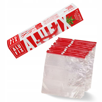 AluFix ZIP-FIX Worki Strunowe Woreczki z Suwakiem 3 L 28 × 27 cm 10 sztuk