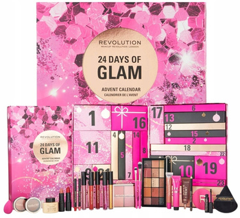 Makeup Revolution Kalendarz Adwentowy 24 Days of Glam Zestaw Prezentowy