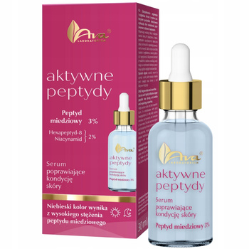 Ava Aktywne Peptydy Regenerujące Serum Do Twarzy Peptyd Miedziowy 3% 30ml