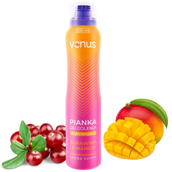 Venus Pianka Do Golenia Regenerująca Żurawina Mango