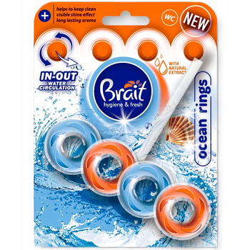 Brait Zawieszka Kostka Do WC Ocean Rings Intensywna Piana Morski Zapach 40g