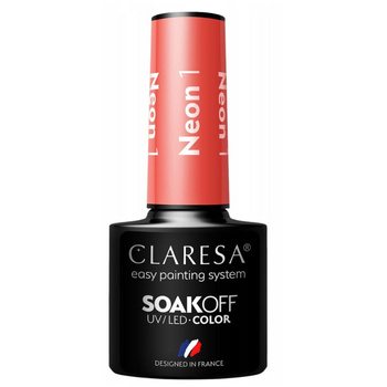 Claresa Lakier Hybrydowy Do Paznokci Wyrazisty Pomarańczowy Neon 1 5g