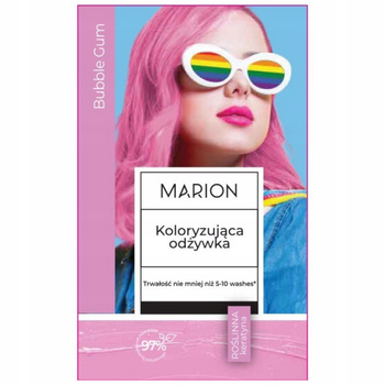 Marion Koloryzująca Odżywka Do Włosów 5-10 Myć Różowa Bubble Gum 35ml