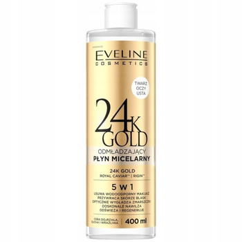 Eveline 24K Gold 5w1 Odmładzający Płyn Micelarny Dla Cery Dojrzałej 400ml