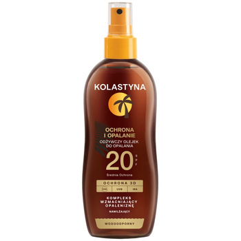 Kolastyna Nawilżający Olejek Do Opalania Wodoodporny SPF 20 Spray 150ml