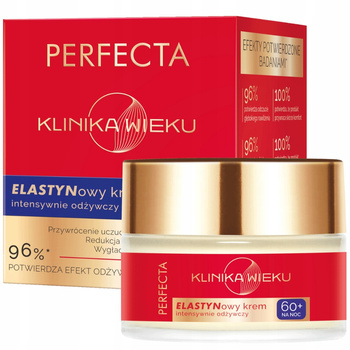 Perfecta Klinika Wieku Elastynowy Odżywczy Krem Do Twarzy Na Noc 60+ 50ml