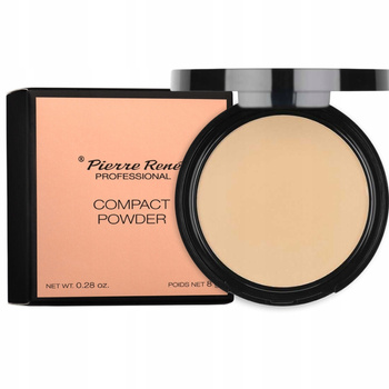 Pierre Rene Compact Powder Lekki Matujący Puder Do Twarzy 03 Transparent 8g