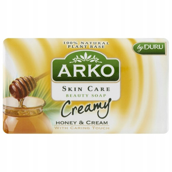 Arko Skin Care Kremowe Nawilżające Mydło w Kostce Do Rąk Ciała Miód 90g