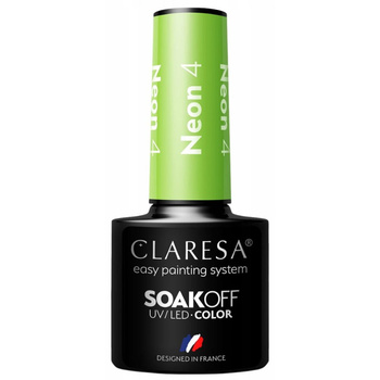 Claresa Lakier Hybrydowy Do Paznokci Kolorowy Wyrazisty Zielony Neon 4 5g