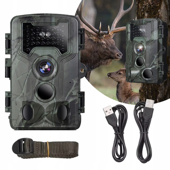 CoolStaff Kamera Leśna Fotopułapka Myśliwska Czujnik Ruchu IR Tryb Nocny Monitoring