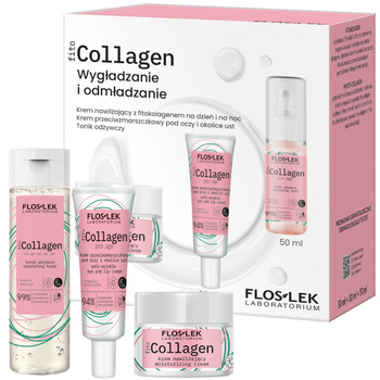 Floslek fitoCOLLAGEN Zestaw Prezentowy 3 Kosmetyków Krem Do Twarzy Pod Oczy