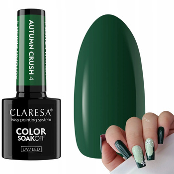 Claresa Lakier Hybrydowy Do Paznokci Autumn Crush 4 Butelkowa Ziele艅 5g